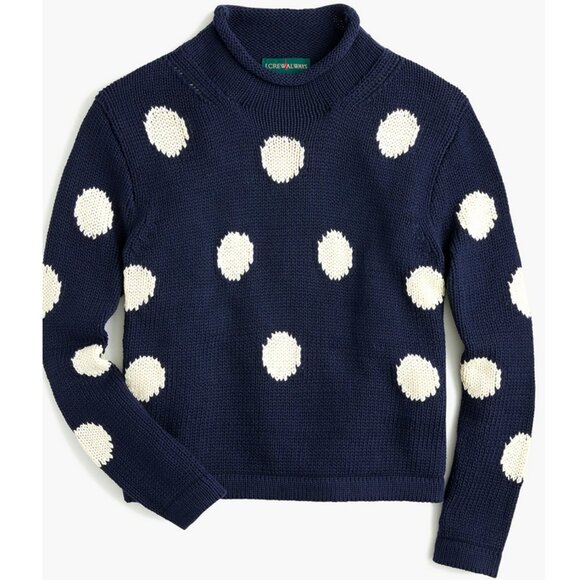 J. Crew Sweaters - J. Crew Always Women's 1988 Rollneck Cropped Sweater in Dot - Small